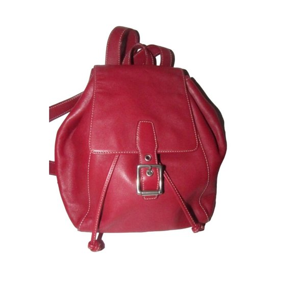 Coach, 'Legacy' Red Sling Style Shoulder Bag or Backpack Buttery Soft Leather - Picture 1 of 15